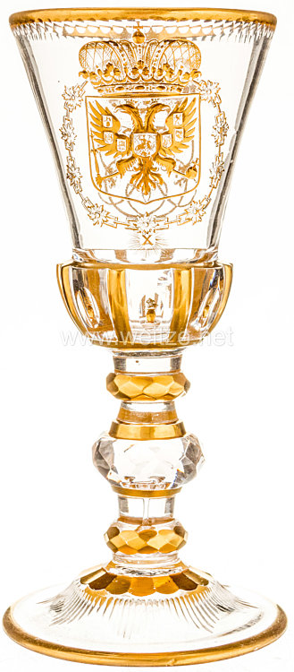 Zaristisches Russland Großer Geschenk Glaspokal für die Zarin Elisabeth Petrowna (1741 - 1762) Bild 2