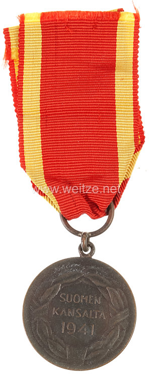 Finnland Tapferkeitsmedaille für Rot Kreuz Angehörige in Bronze 1941 Bild 2