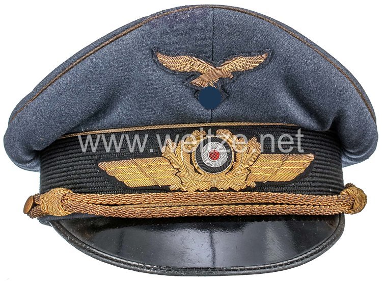 Luftwaffe Schirmmütze aus dem persönlichen Besitz von Generalmajor Müller-Kahle Bild 2