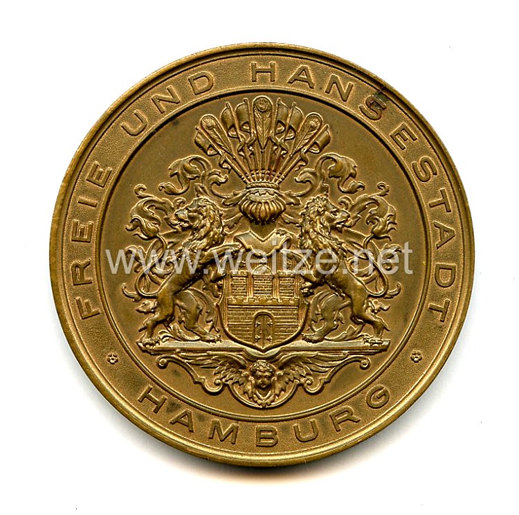 Deutsches Kaiserreich - Medaille, Dienstauszeichnung für Polizeibeamte der Stadt Hamburg Bild 2