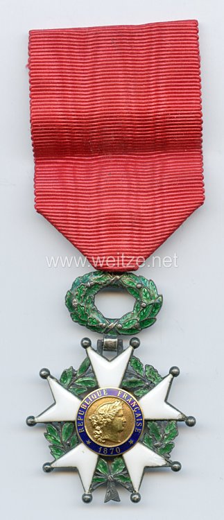 Frankreich Orden der Ehrenlegion - Modell der III. Republik - Ritterkreuz  Bild 2