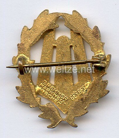III. Reich - Reichsverband für Volksmusik - Goldene Ehrennadel für 25 jährige Mitgliedschaft Bild 2