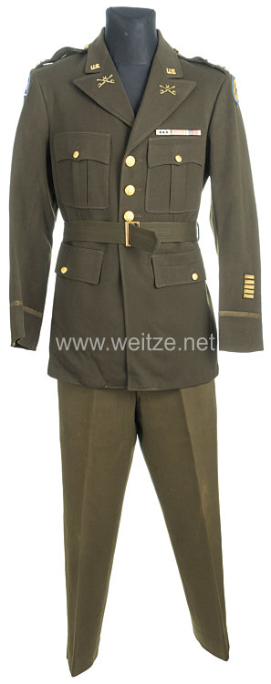 USA Occupation of Germany: Winter Service Uniform for a US Army Captain 14th Constabulary Regiment Bild 2
