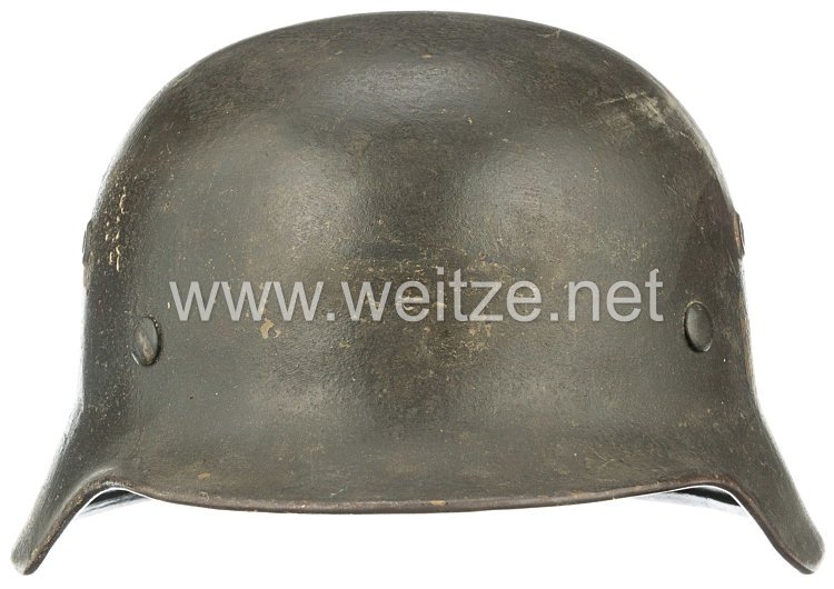 Wehrmacht Heer Stahlhelm M 40 mit 1 Emblem Bild 2
