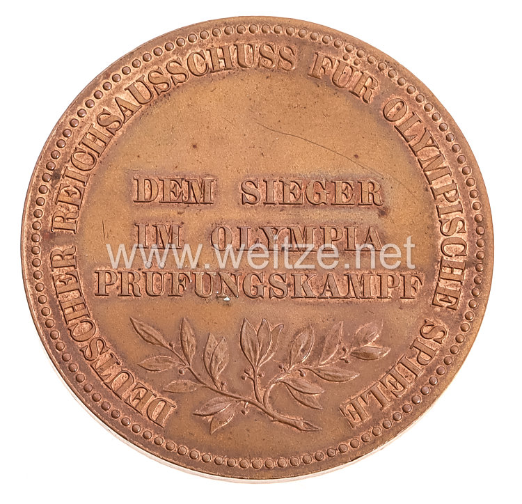 VI. Olympischen Spiele 1916 Berlin - Nicht tragbare Medaille 