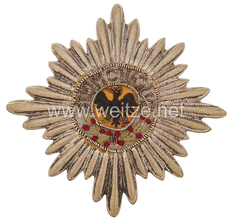 Preußen Paar Garde-Sterne des Schwarzen Adler Ordens für die Parade-Decke/Schabracke für Offiziere der Garde-Regimenter Bild 2