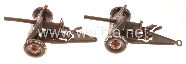 Blechspielzeug - Tipp & Co.,  2  Panzerabwehrgeschütze ( PAK ) mit Schutzschild Bild 2