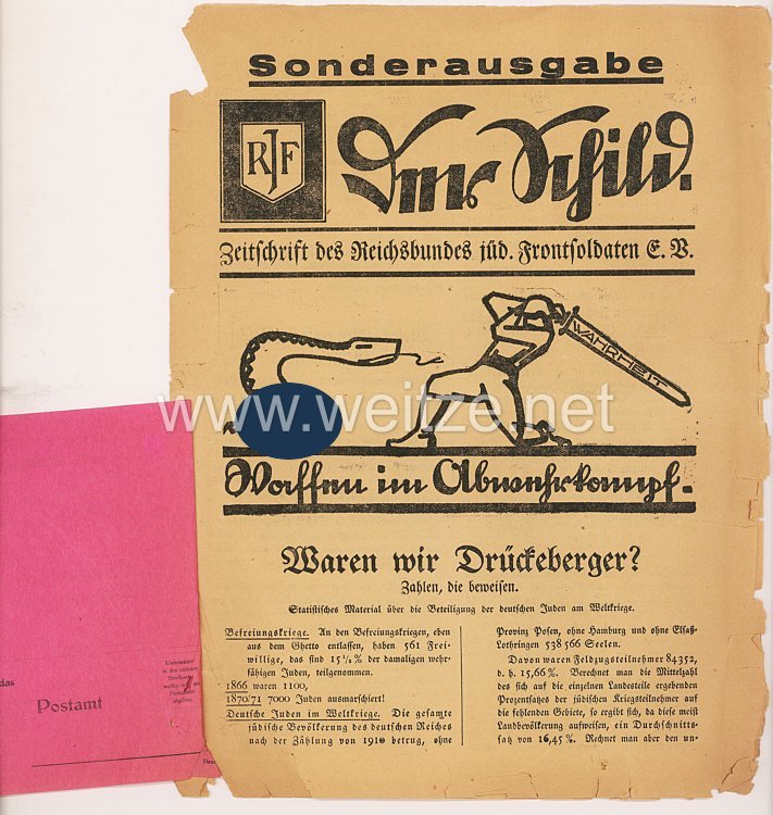 Reichsbund jüdischer Frontsoldaten e. V. - Sonderausgabe der Zeitschrift 