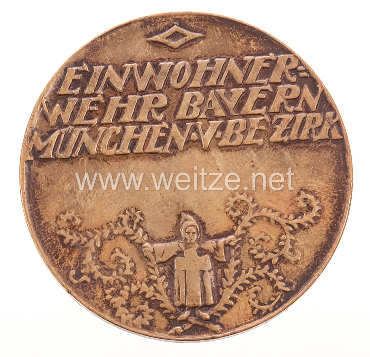 Freikorps Münchner Einwohnerwehr - bronzene Schießmedaille  Bild 2