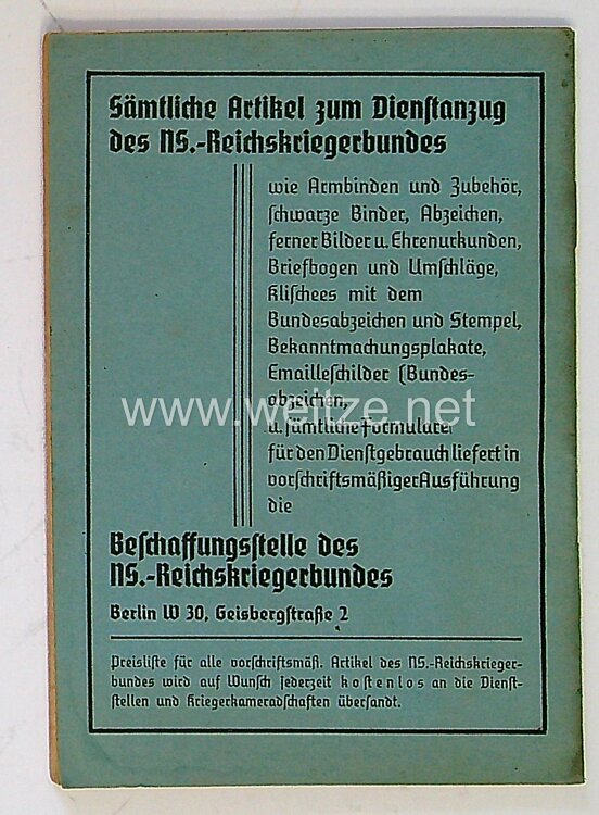 Deutscher Reichskriegerbund ( Kyffhäuserbund ) e.V. - Mitgliedsbuch Bild 2