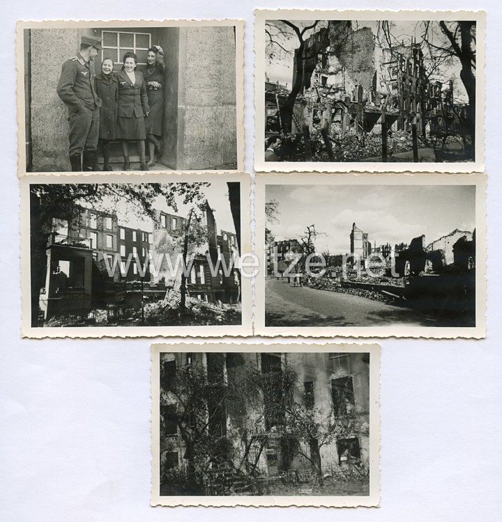 Luftwaffe Fotogruppe, Unteroffizier in einer zerstörten deutschen Stadt Bild 2