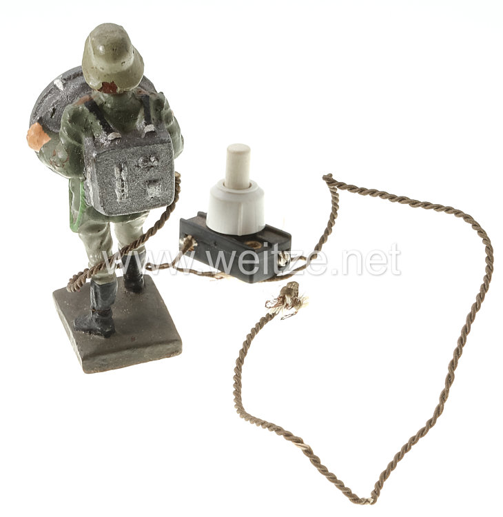 Lineol - Heer Soldat mit elektrischem Blinkgerät Bild 2