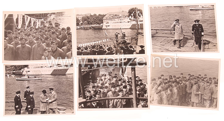 Kriegsmarine Fotogruppe, U-Boot U-48 im Hafen nach einer Feindfahrt Bild 2