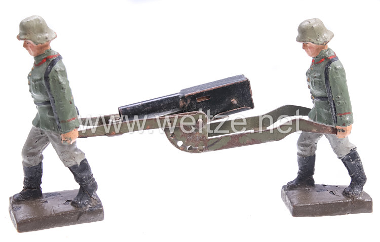 Lineol - Heer 2 Soldaten ein SMG tragend Bild 2