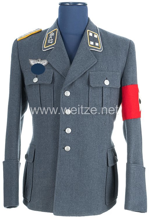 Nationalsozialistisches Fliegerkorps (NSFK) Dienstrock für einen NSFK-Sturmbannführer Gruppe 17. Ostmark (Österreich) Bild 2