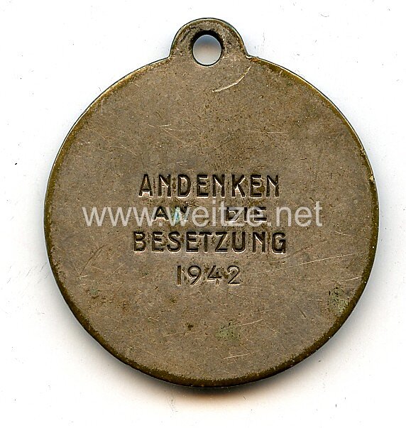 Wehrmacht Souvenir-Anhänger Besetzung von Dijon 14. Juni 1942 Bild 2