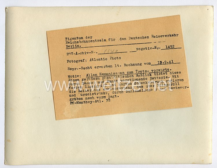 Wehrmacht Pressefoto: Allen Hemmnissen zum Trotz vorwärts 13.9.1941 Bild 2
