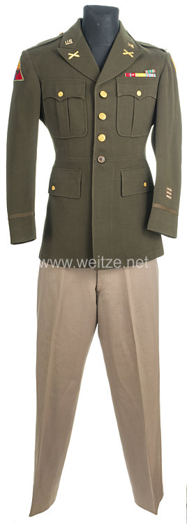 USA Occupation of Germany: Winter Service Uniform for a US Army Artillery Colonel Constabulary  Bild 2