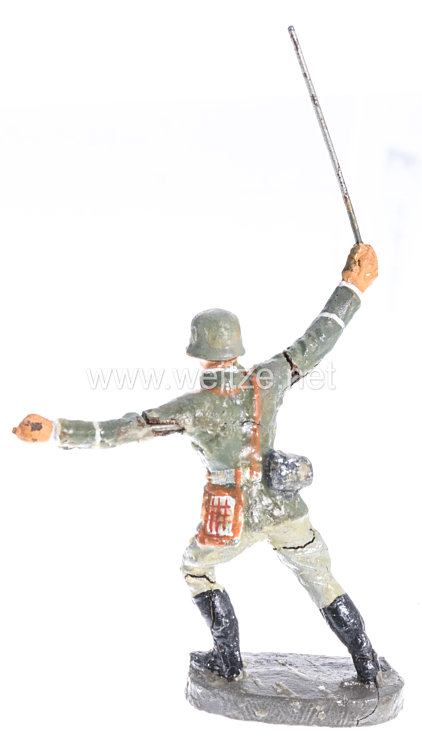 Elastolin - Heer Offizier im Sprung mit gezogenem Säbel Bild 2