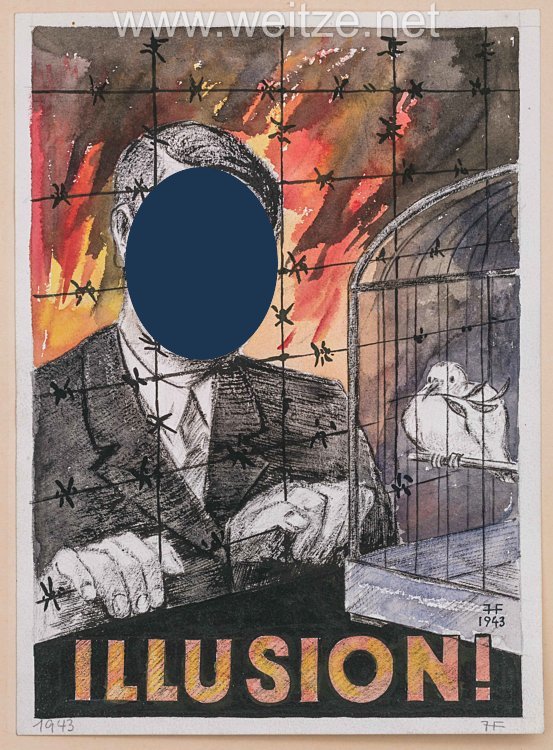 III. Reich Widerstand : Plakatentwurf eines Antifaschisten 
