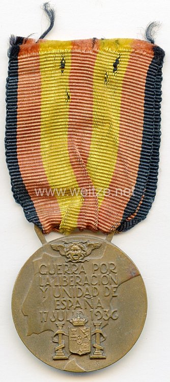 Italien Medaille für Kriegsfreiwillige im Spanischen Bürgerkrieg für die Befreiung Spaniens 