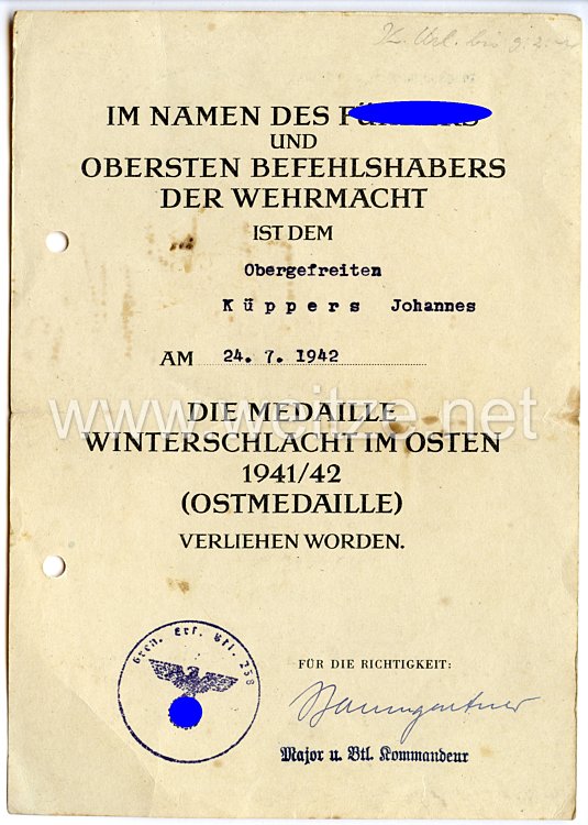 Heer - Dokumentennachlass eines späteren Obergefreiten der 3./Sturm-Rgt.14 Bild 2
