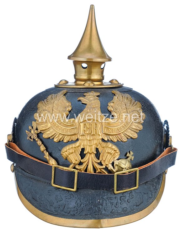 Preußen Pickelhaube für Mannschaften im Infanterie-Regiment Werder (4. Rheinisches) Nr. 30 Bild 2