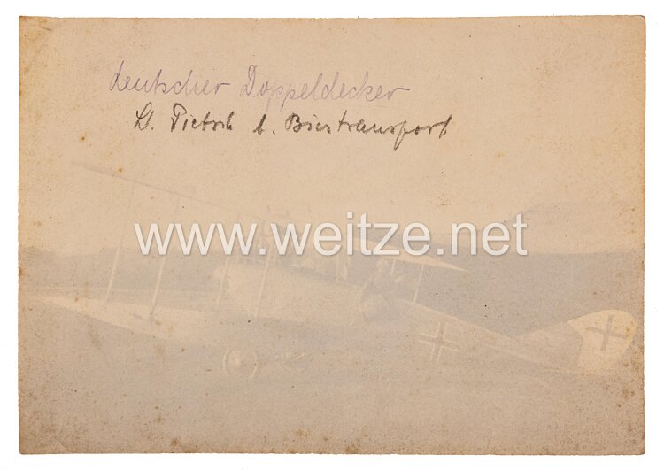 Deutsches Reich 1. Weltkrieg Fliegertruppe Foto «Lt. Pietrih b. Biertransport» Bild 2