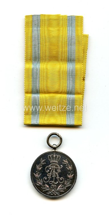 Sachsen Königreich Friedrich August Medaille in Silber  Bild 2