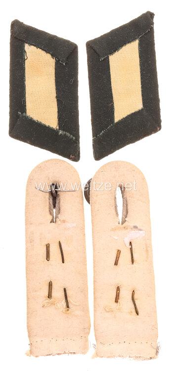 Wehrmacht Heer Paar Kragenspiegel und Schulterstücke für einen Leutnant im Infanterie-Regiment Nr. 50 Bild 2