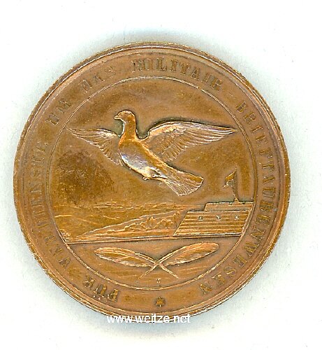 Deutsches Reich Bronzene Verdienstmedaille um das Militär-Brieftaubenwesen, Bild 2