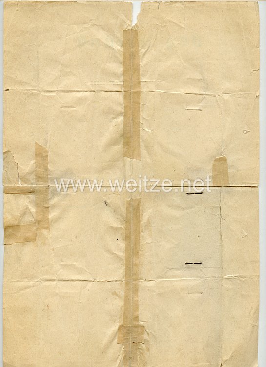 Organisation Roland - Bestätigung über die Angehörigkeit für einen Freiwilligen des Jahrgangs 1923 aus Hnizdytschiw/Generalgouvernement Bild 2