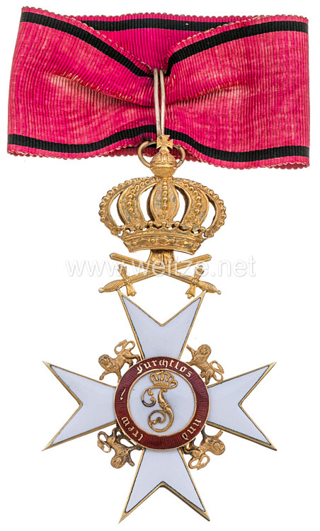 Württemberg Orden der Württembergischen Krone Kommandeurkreuz mit Schwertern Bild 2