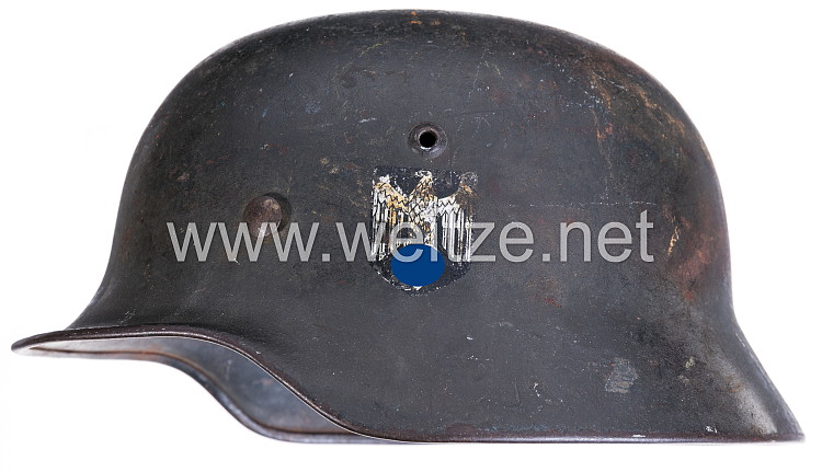Wehrmacht Stahlhelm M 35 für ausländische Freiwillige mit 2 Helmadlern ! Bild 2