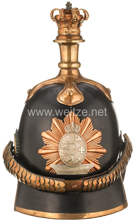Mecklenburg-Schwerin Helm Modell 1847 für Mannschaften des Grenadier-Garde-Bataillon Bild 2