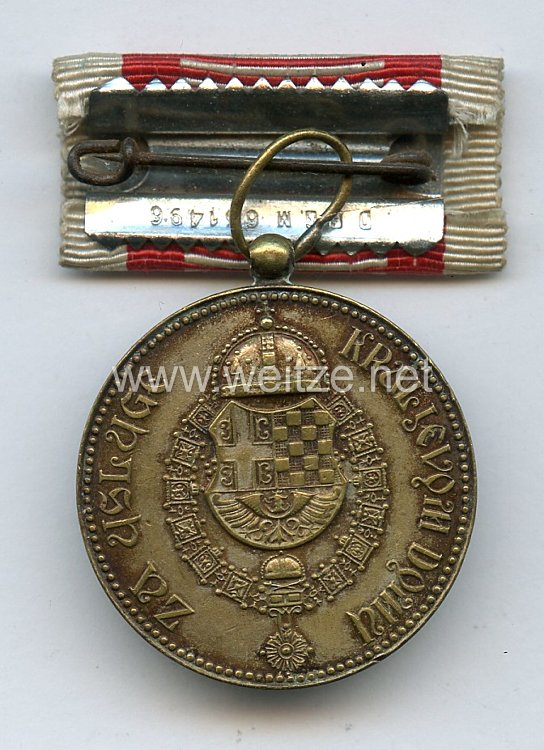 Königreich Yugoslavien Goldene Medaille für Verdienste um das Königshaus Alexander I. Karageorgevich (1927-1934) Bild 2