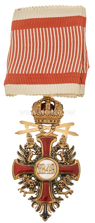Österreich K. u. K. Monarchie Franz-Joseph Orden Komturkreuz mit Kriegsdekoration und Schwertern Bild 2