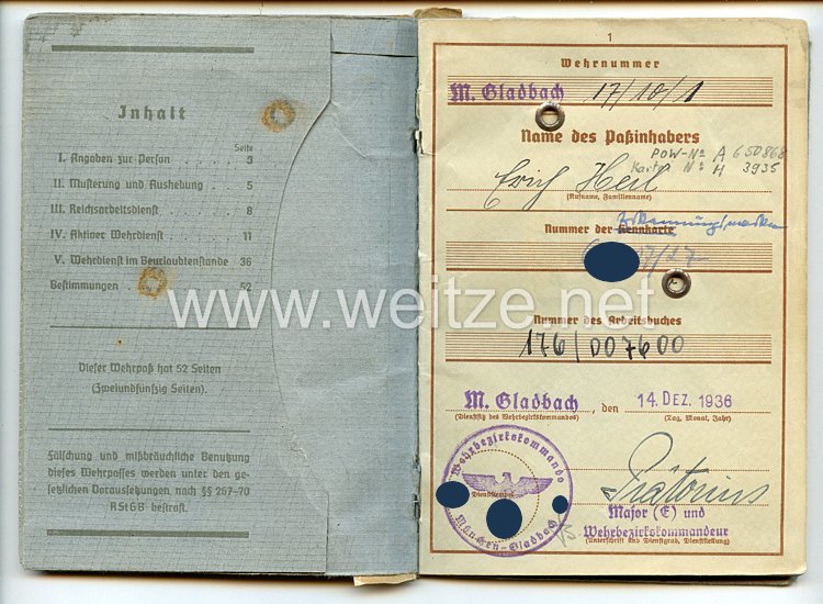 Luftwaffe - Dokumenten- und Fotogruppe des Deutschen Spanienkreuz in Silber mit Schwertern Träger Oberfeldwebel Erich Heil Bild 2