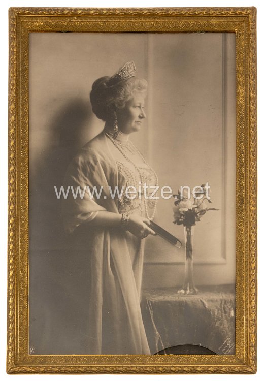 Preußen 2 Gerahmte Fotografien Kaiser Wilhelm II. als Feldmarschall und Kaiserin Auguste Bild 2