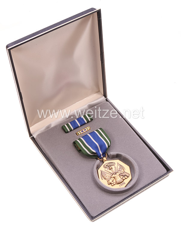 USA - For Military Achievment Medal in Case with Lapel Pin and Ribbon Bar  Bild 2