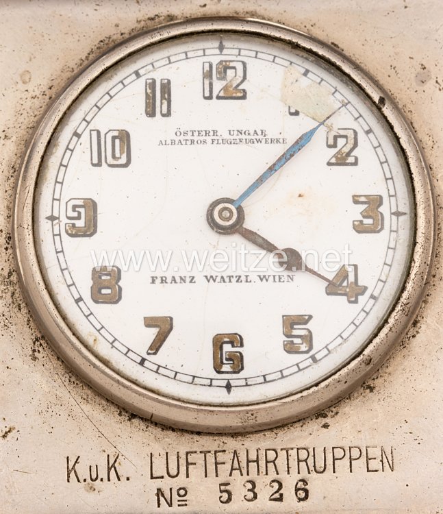 Österreich 1. Weltkrieg Fliegertruppe Bord-Einbauuhr der K.u.K. Luftfahrttruppen Bild 2