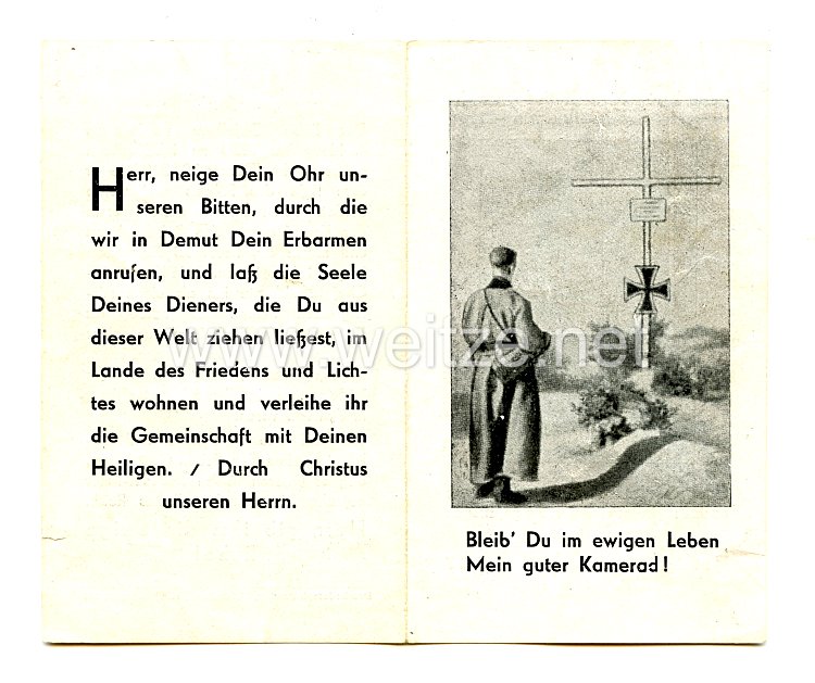 Wehrmacht Heer Trauerkarte eines Obergefreiten und M.G. Führer Bild 2