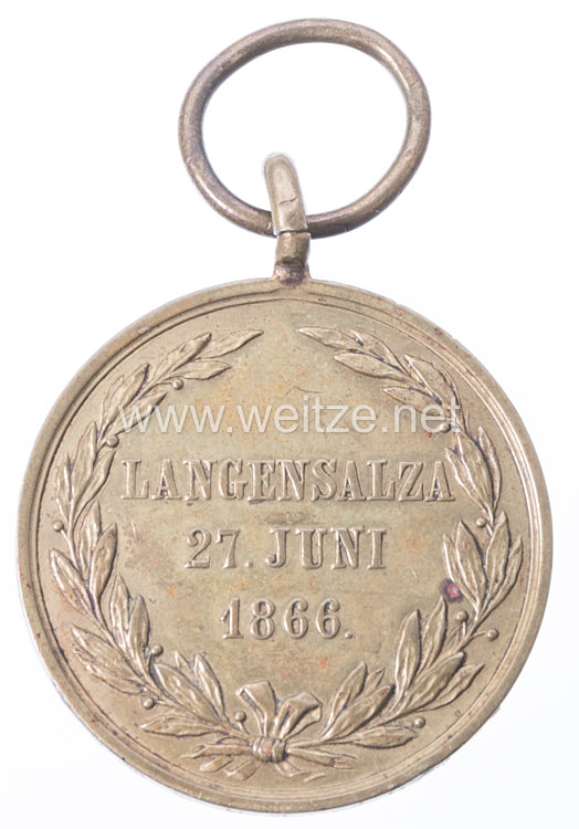 Hannover Erinnerungsmedaille Langensalza 1866 Bild 2