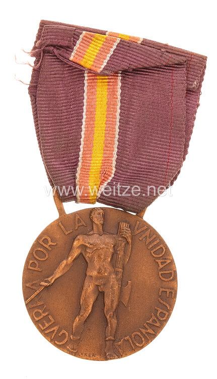 Italien Medaille für Kriegsfreiwillige im Spanischen Bürgerkrieg für die Befreiung Spaniens 