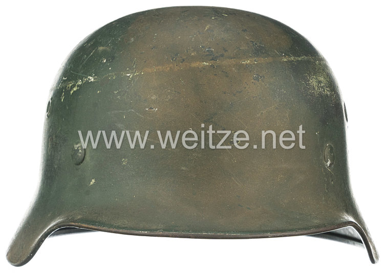 Wehrmacht Heer Stahlhelm M 40 mit Tarnlackierung  Bild 2