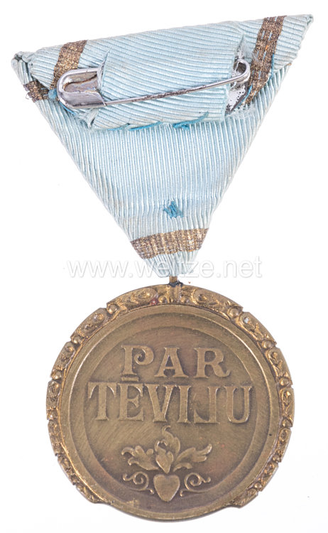 Lettland Orden der 3 Sterne, goldene Verdienstmedaille Bild 2