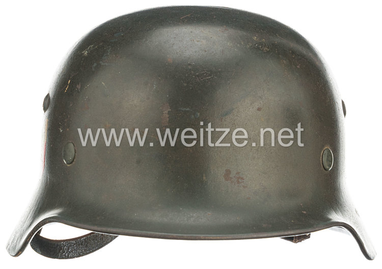 Wehrmacht Heer Stahlhelm M35 mit 2 Emblemen Bild 2