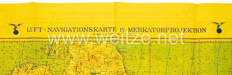 Luftwaffe Navigationskarte in Merkatorprojektion ( Britische Inseln ) Bild 2