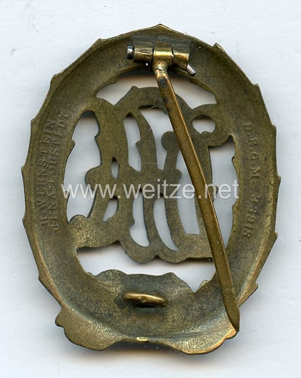 Deutsches Turn- und Sportabzeichen 1919-1934 DRA in Bronze Bild 2
