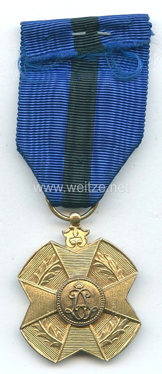 Belgien Orden Leopold II. Verdienstmedaille Gold Bild 2